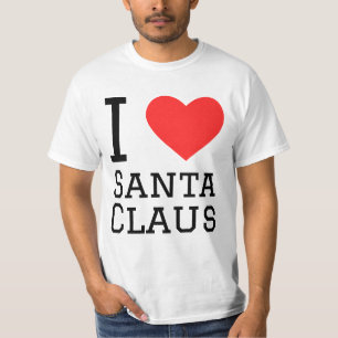 Jag älskar Santa Claus-klistermärke T Shirt