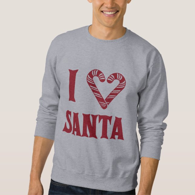 Jag älskar Santa Lång Ärmad Tröja (Framsida)