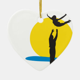 Jag älskar Santa Monica den original- Julgransprydnad Keramik