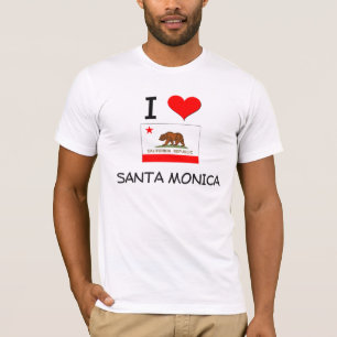 Jag älskar SANTA MONICA Kalifornien Tee Shirt