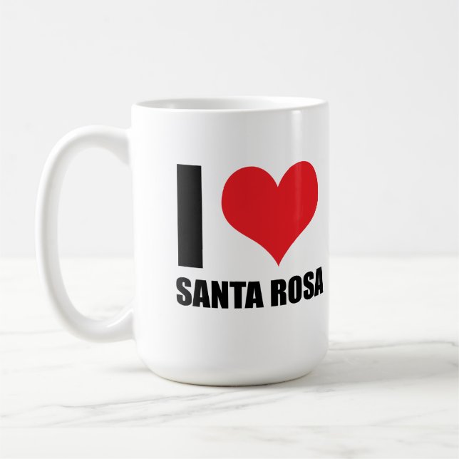 Jag älskar Santa Rosa Kaffemugg (Vänster)