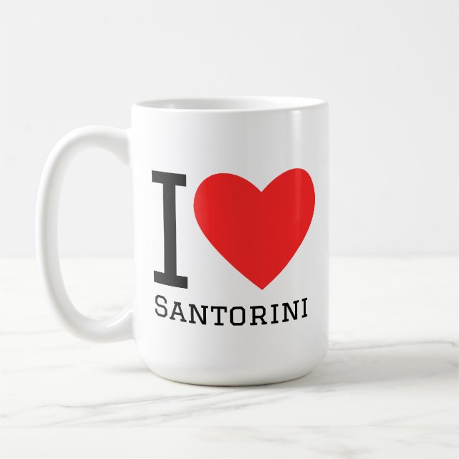 Jag älskar santorini  kaffemugg (Vänster)