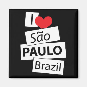 Jag älskar Sao Paulo Brasilien Magnet