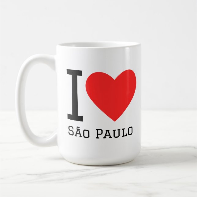 Jag älskar São Paulo  Kaffemugg (Vänster)