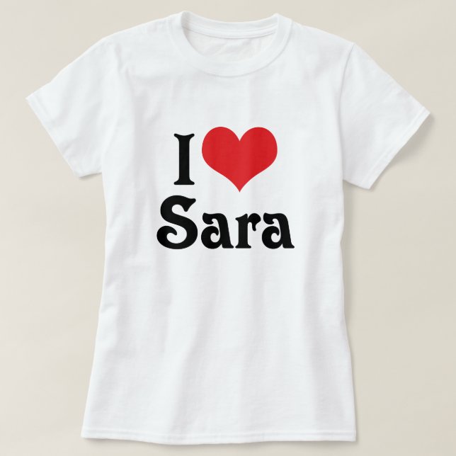 Jag älskar Sara Tee (Design framsida)