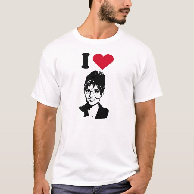 Jag älskar Sarah Palin T-shirt (Framsida)