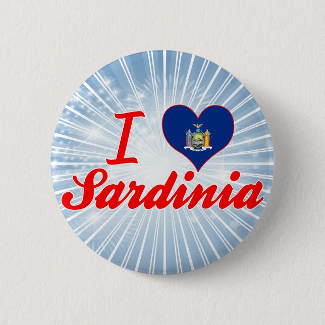 Jag älskar Sardinia, New York Knapp (Framsida)