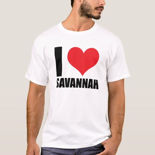 Jag älskar Savannah T Shirt (Framsida)