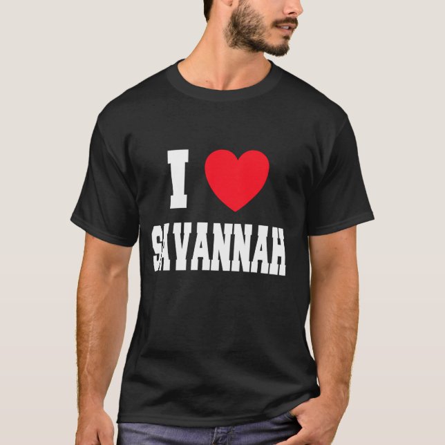 Jag älskar Savannah T Shirt (Framsida)