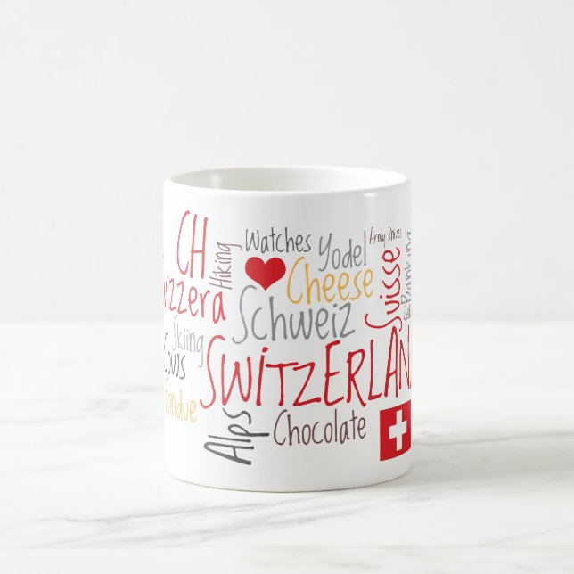 Jag älskar Schweitz favorit- schweiziska saker Kaffemugg (Center)