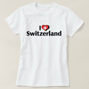 Jag älskar Schweiz Flagga Tröja
