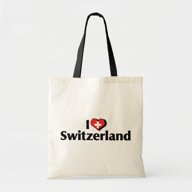 Jag älskar Schweiz flagga Tygkasse (Framsidan)