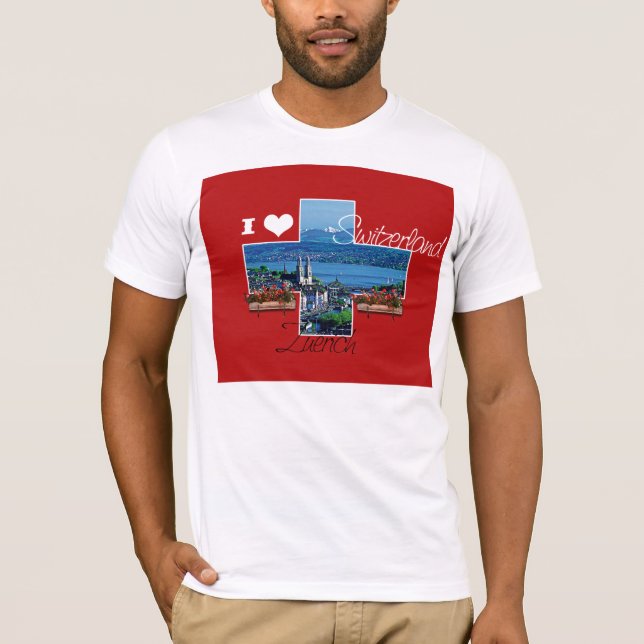 Jag älskar Schweiz T-shirt (Framsida)
