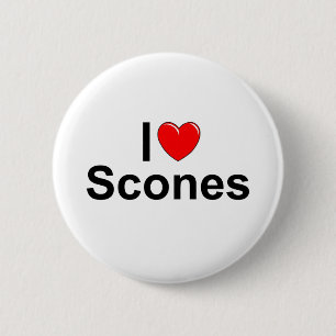 Jag älskar Scones (för hjärta) Knapp