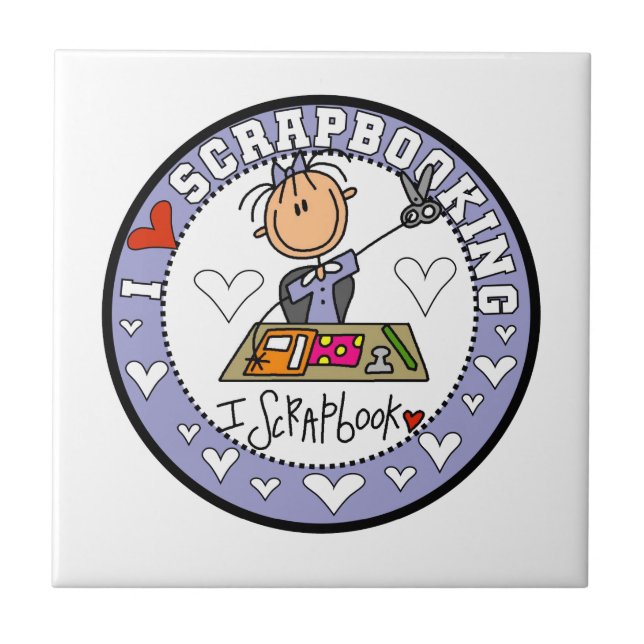 Jag älskar Scrapbooking Kakelplatta (Framsidan)