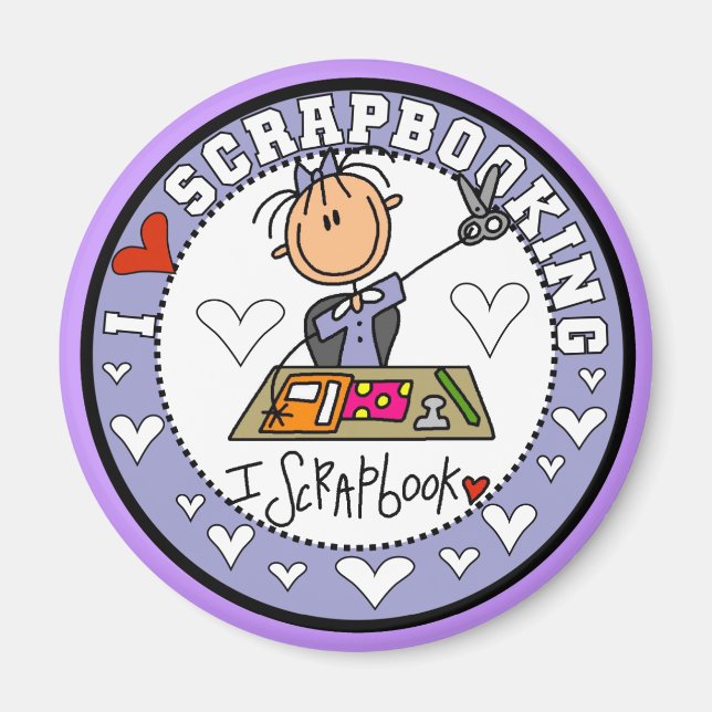 Jag älskar Scrapbooking Magnet (Framsidan)