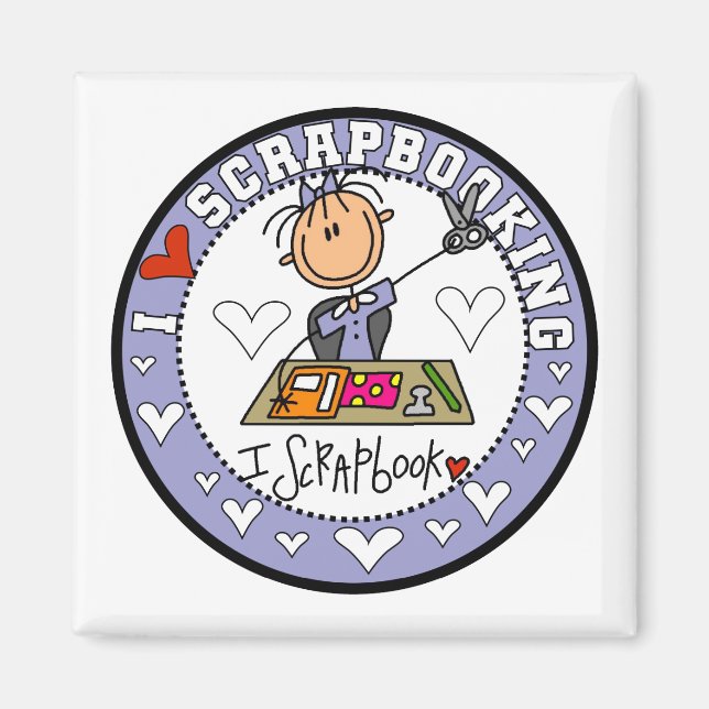 Jag älskar Scrapbooking Magnet (Framsidan)