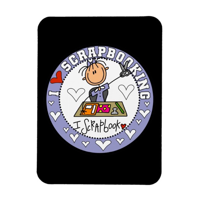 Jag älskar Scrapbooking Magnet (Vertikal)