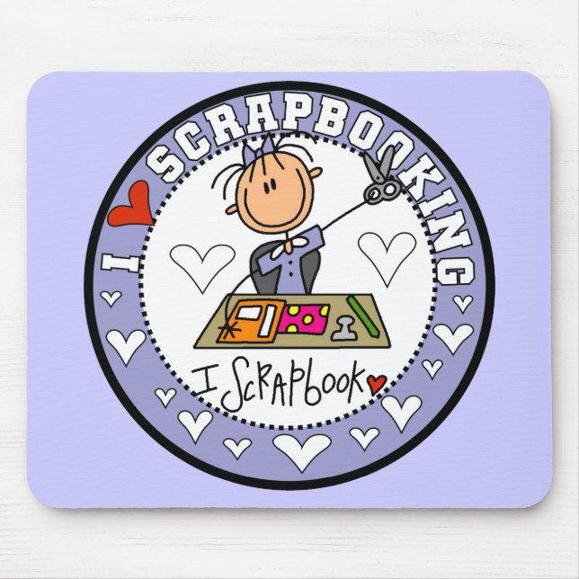 Jag älskar Scrapbooking Mousepad Musmatta (Framsidan)