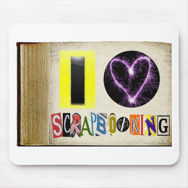 Jag älskar Scrapbooking Musmatta (Framsidan)