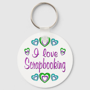 Jag älskar Scrapbooking Nyckelring