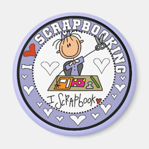 Jag älskar Scrapbooking Tshirts och gåvor Magnet