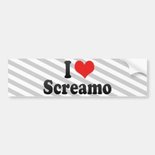 Jag älskar Screamo Bildekal