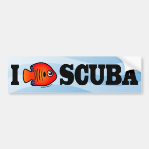 Jag älskar scubaen bildekal