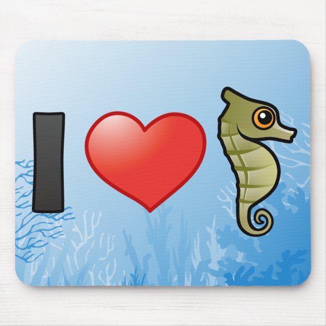Jag älskar Seahorses Musmatta (Framsidan)