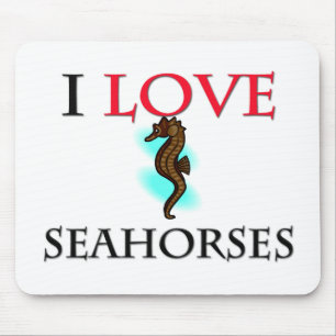 Jag älskar Seahorses Musmatta