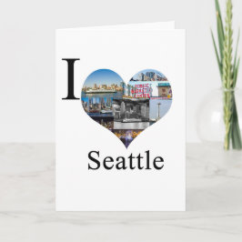 Jag älskar Seattle Helgkort