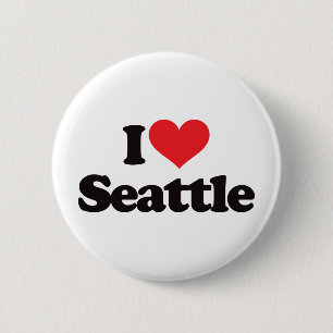 Jag älskar Seattle Knapp