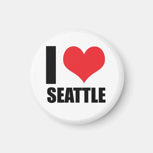 Jag älskar Seattle Magnet (Framsidan)