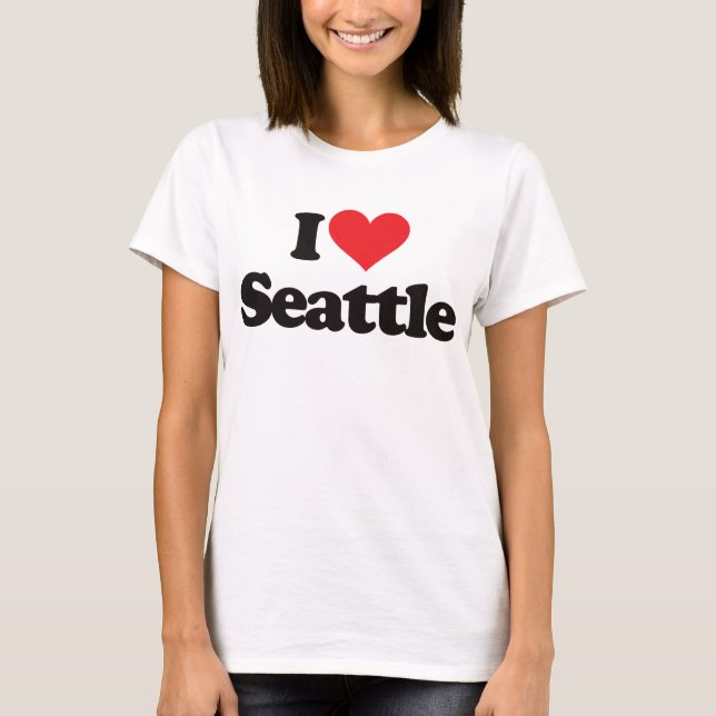 Jag älskar Seattle T Shirt (Framsida)