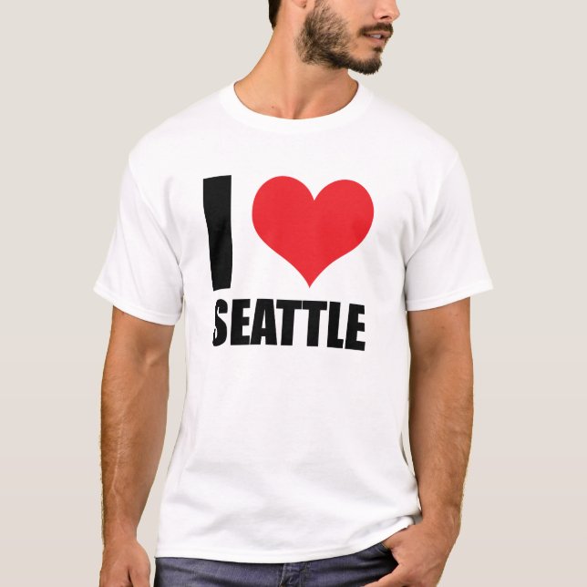 Jag älskar Seattle T Shirt (Framsida)