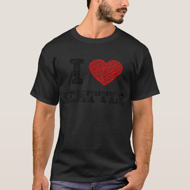 Jag älskar Seattle T-shirt (Framsida)