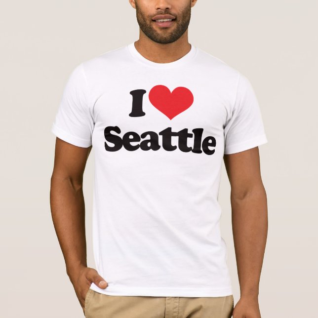 Jag älskar Seattle Tee (Framsida)