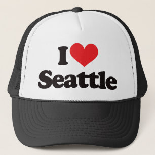 Jag älskar Seattle Truckerkeps