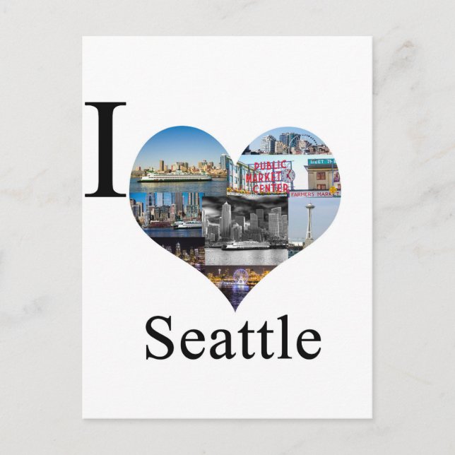 Jag älskar Seattle Vykort (Framsida)