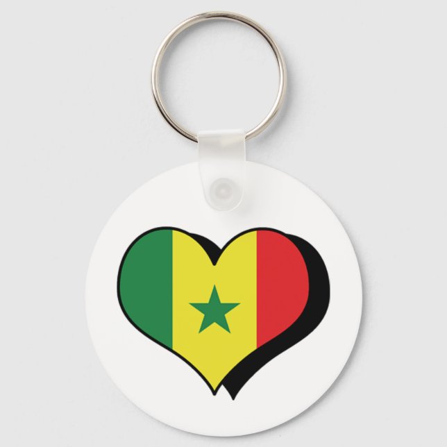 Jag älskar Senegal Nyckelring (Framsida)