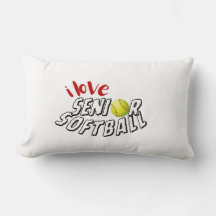 Jag älskar senior softboll kastkuddar
