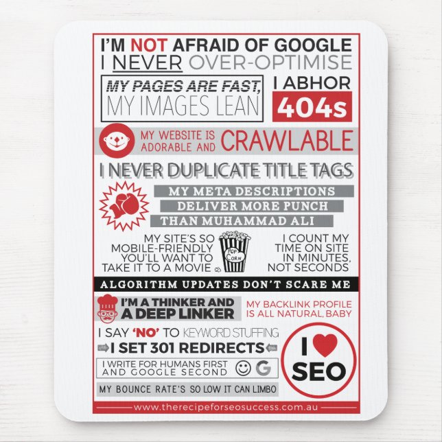 JAG ÄLSKAR SEO MOUSEPAD MUSMATTA (Framsidan)