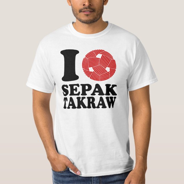 Jag älskar Sepak Takraw T-shirt (Framsida)
