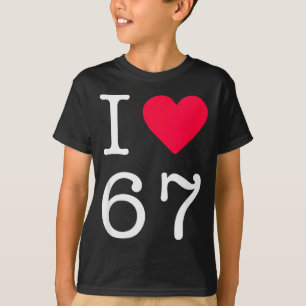Jag älskar sex sju 6 7 Meme Gen Alpha Slang T Shirt