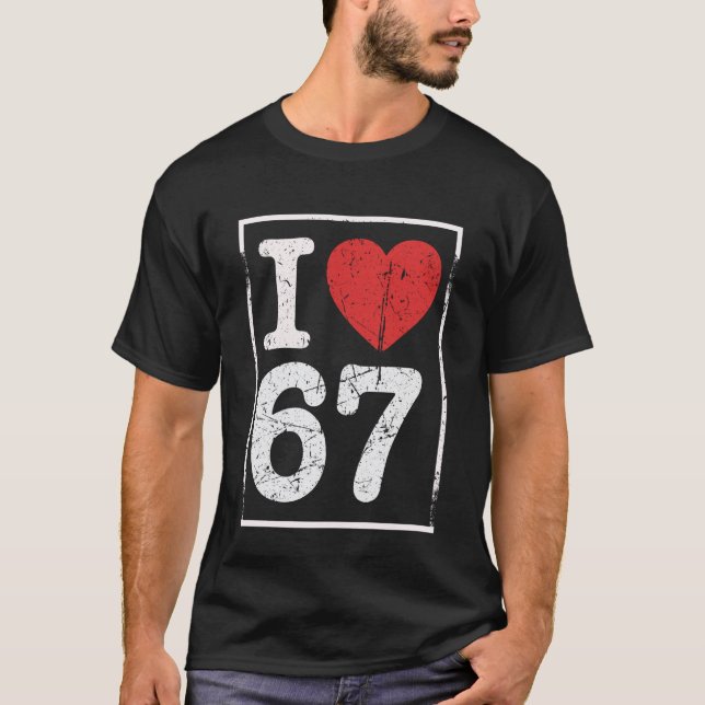Jag älskar sex sju t shirt (Framsida)
