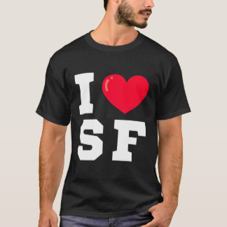Jag älskar Sf Athletic Font Hoodie T Shirt