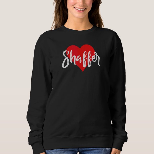Jag älskar Shaffer Förnamn  Kärlek Hjärta T Shirt (Framsida)