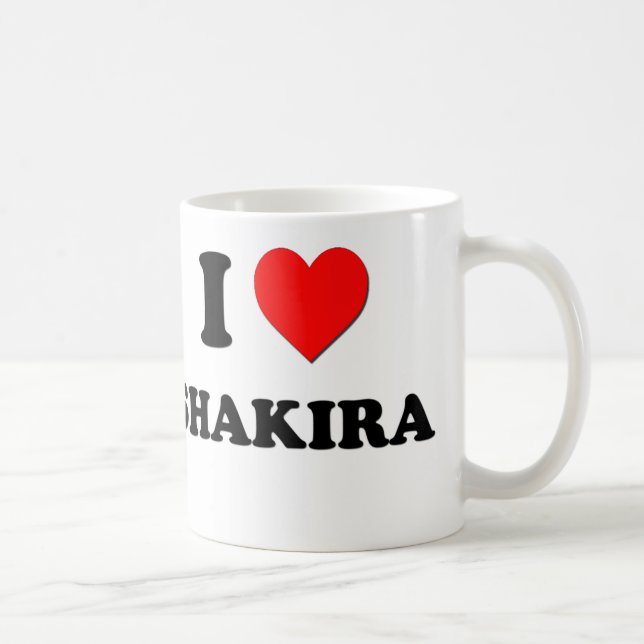 Jag älskar Shakira Kaffemugg (Höger)