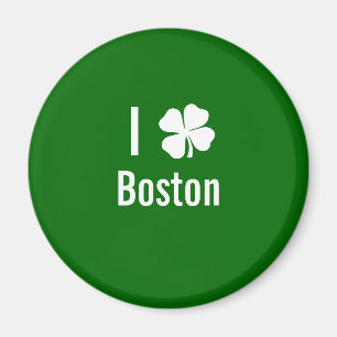 Jag älskar (shamrocken) den Boston st patricks day Magnet