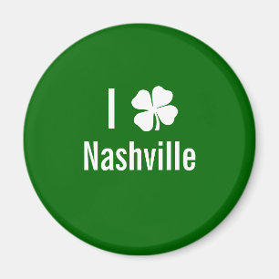 Jag älskar (shamrocken) den Nashville st patricks Magnet
